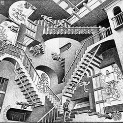 "Relativity" by M.C. Escher