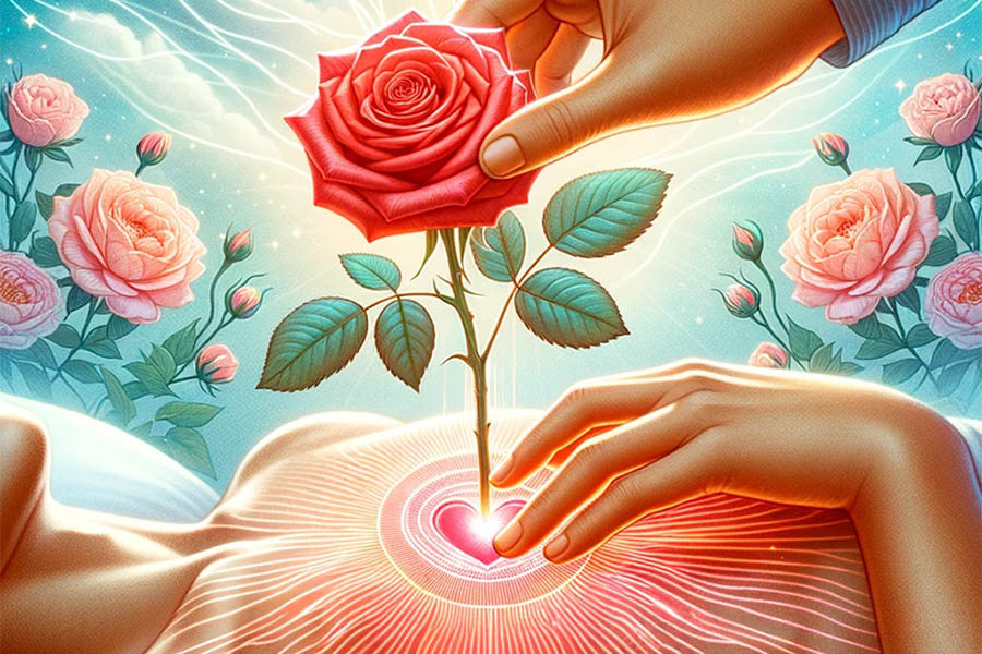 sacred rose energy healing