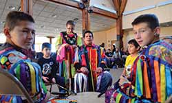 Dancers, top, and drummers took part in the Eagle & the Condor Ceremony in St. Paul.