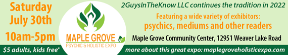 Maple Grove psychic and holistic expo 2022